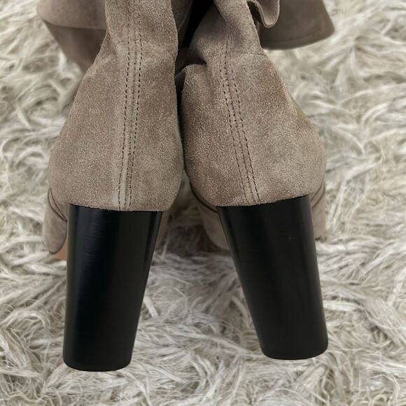 NIB IRO Cidravol Ruffle-Trim Suede Slouchy Knee-High Boots in Taupe $760 size 36 - Picture 12 of 14
